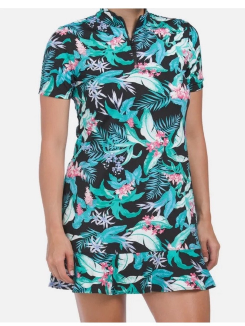 NWT Tommy Bahama GOLF IslandZone Performance Flounce Dress Scuba Floral